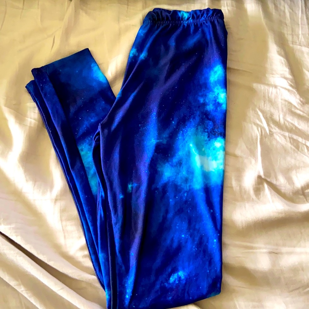 Galaxy Blue Leggings Medium